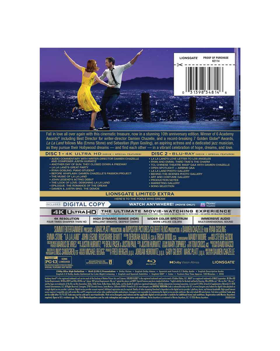 LA LA LAND 10TH ANNIVERSARY COLLECTOR’S EDITION