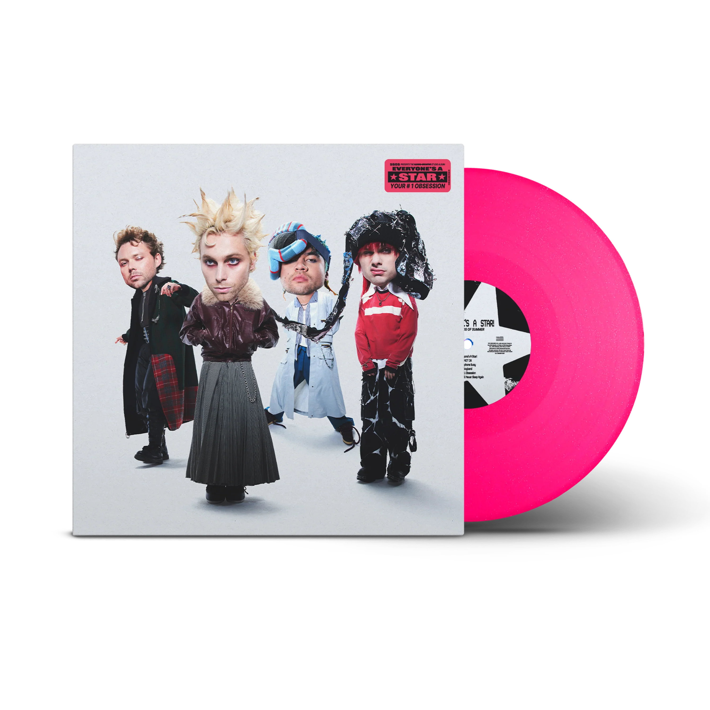 5 Seconds of Summer EVERYONE’S A STAR! EXCLUSIVE HOT PINK GLITTER VINYL